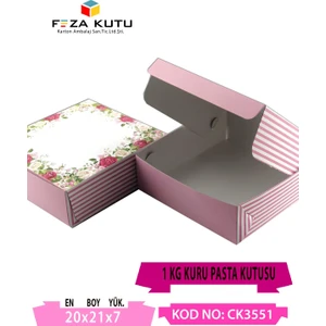 Feza Kutu Kuru Pasta Kutusu 1000 gr ( 50 Adet )