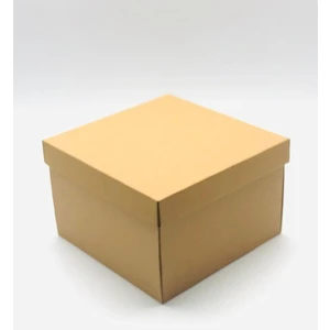 Feza Kutu 23X23X15 Kraft Çok Amaçlı Kutu Karton Kutu Pasta Kutusu (10 Adet)