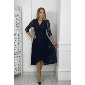 Ges Moda G0368 Anvelop Dantel Elbise Siyah