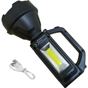 Gold Silver GS230 Şarjlı USB LED El Feneri Kamp Spor Lambası 7 W