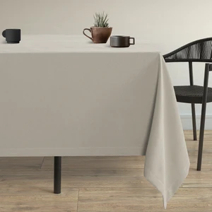 Demor Home Kadife Dokulu Açık Gri Masa Örtüsü