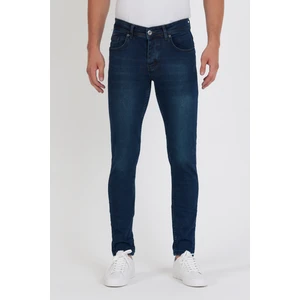New Time Erkek Jean Skinny Fit Likralı Yeşil Tintli Tınarklı