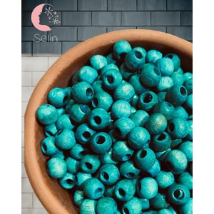 10 mm Ahşap Boncuk - 100 g  ( ort 250 / 300 Adet )