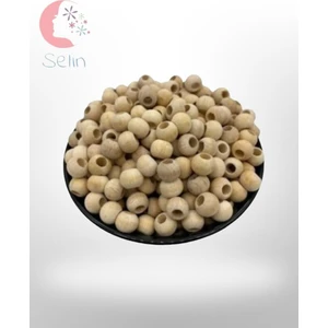 12 mm Ham İşlenmemiş Ahşap Boncuk 100 gr