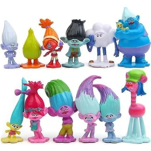 12 Adet Şekil Seti Trolls Haşhaş Blanch Oyuncak Bebek Anime Koleksiyonu(Yurt Dışından)