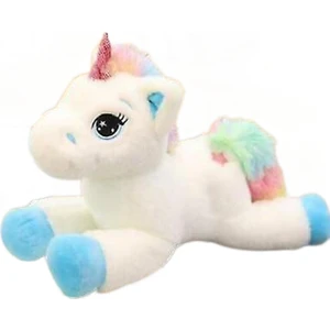 80 cm Peluş Unicorn Oyuncak - Beyaz (Yurt Dışından)