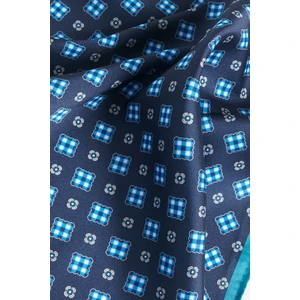 ALTINYILDIZ CLASSICS Erkek Lacivert-turkuaz Desenli Mendil