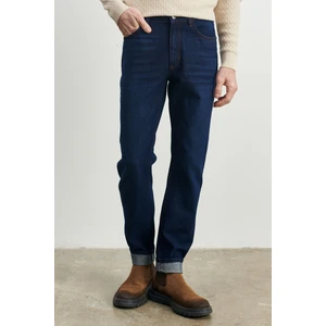 ALTINYILDIZ CLASSICS Erkek Lacivert Comfort Fit Rahat Kesim %100 Pamuk Denim Jean Kot Pantolon
