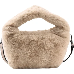 Yumuşak Kabarık Faux Kürk Çanta Peluş Tote Günlük Fermuar Kare Seyahat Sokak Crossbody Çanta