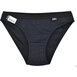 12 'li Tutku Yazılı Bayan Bikini Külot Siyah