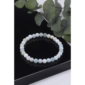 Dünya Doğal Taş 6 mm Akuamarin Taşı Bileklik - BL0108