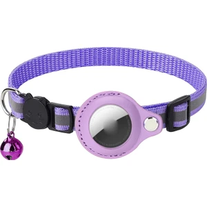 Caichi Gps Tracker - Purple - M Için Karanlık Koruyucu Tutucuda Airtag Glow Için Pet Yaka (Yurt Dışından)