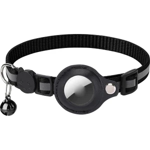 Caichi Gps Tracker - Black - M Için Karanlık Koruyucu Tutucuda Airtag Glow Için Pet Yaka (Yurt Dışından)