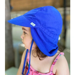 Flap Lejyoner, Ense Korumalı, Boyundan Bağlamalı, Çocuk Bebek Güneş Şapka, Ekoteks 100 Sertifikalı Royal Mavi