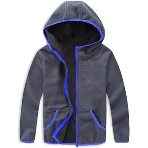 Erkek ve Kız Çocuk Polar Kapüşonlu Fermuarlı Sweatshirt