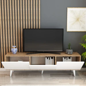 Izco Design Dream Tv Ünitesi 150 cm 3 Kapaklı Tv Sehpası Beyaz Atlantik Çam