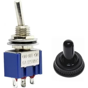 MTS-103 Mini Toggle Anahtar 3A 250V On / Off / On 3 Pin 3 Pozisyon Su Geçirmez Başlık