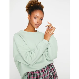 Oversize Sweatshirt Bisiklet Yaka Uzun Kollu