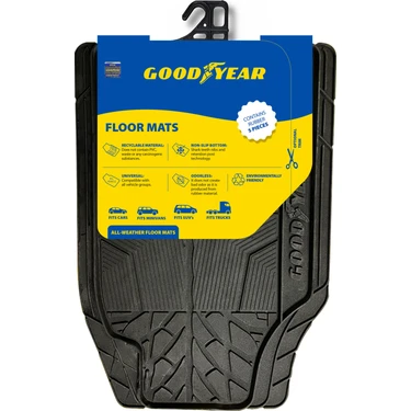 GOODYEAR TÜM ARAÇLARA UYUMLU %100 KAUÇUK UNİVERSAL 3D HAVUZLU OTO