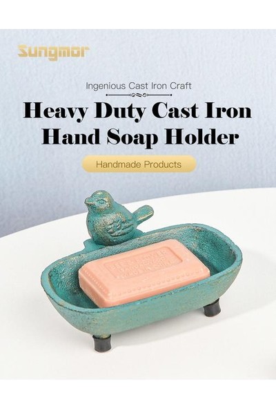 Haitun Sungmor Ağır Döküm Demir El Sabunluk Güzel Şekilli ve antika Yeşil Sabun Çanak Tepsisi | Taşınabilir Sabun Yemekleri (Yurt Dışından)