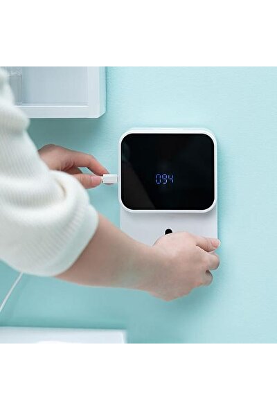 Haitun LED Sabunluk Otomatik Sensör Ir Termometre Dışı Kontak Sabun Dağıtıcı Duvara Monte Banyo Çamaşır Makinesi | Sıvı Sabunluk (Yurt Dışından)