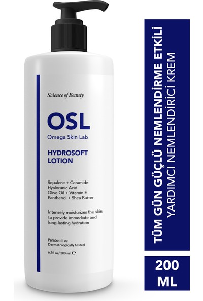 Osl Hydrosoft Lotion 200ML (Nemlendirici Yüz ve Vücut Losyonu)