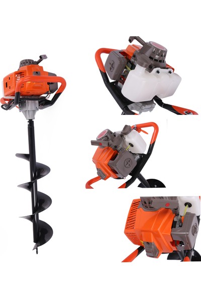 Kraft Hart Benzinli Toprak Burgu Makinesi 4.5 Hp Motor Gücü 63 cc
