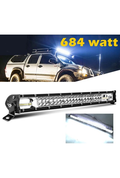 Balp Off Road LED Bar 3 Sıra Power Ledli Oval Kavisli 125 cm 684