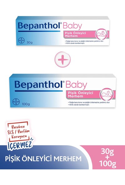 Bepanthol Baby Pişik Önleyici Merhem 100 gr + 30 gr Paket