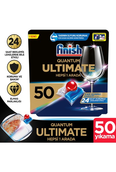 Finish Quantum Ultimate Bulaşık Makinesi Deterjanı Tableti / Kapsülü 50 Yıkama