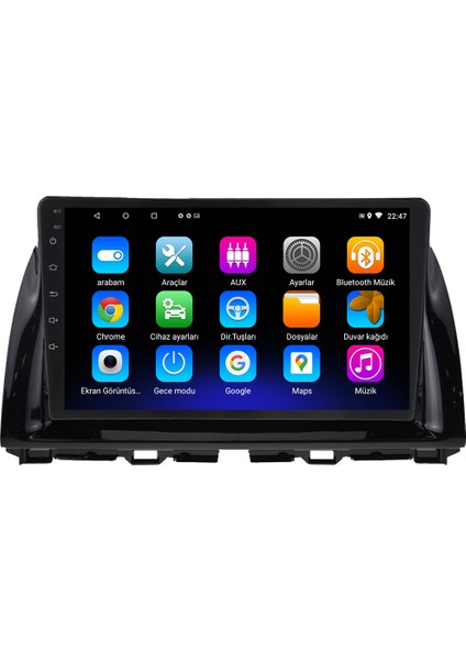 Mazda 6 Android 12 Kablosuz Carplay Navigasyon Multimedya Ekran Teyp - MY-0609W-MAZDA 6