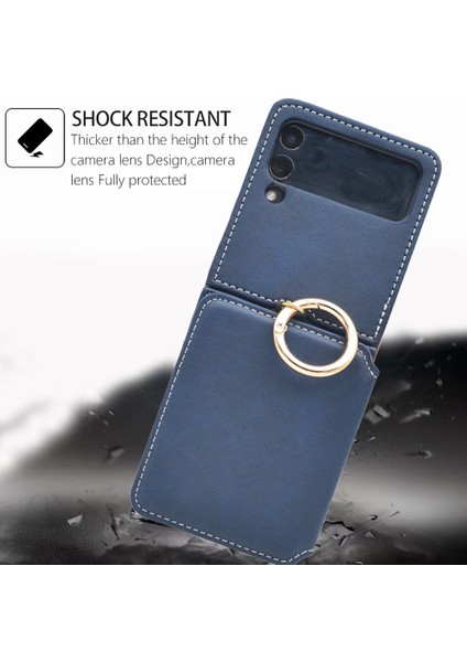 For Samsung Galaxy Z Flip 4 Pu Sıkışmış Cüzdan Yüzük Cep Telefonu Kılıfı (Yurt Dışından) indirimleri