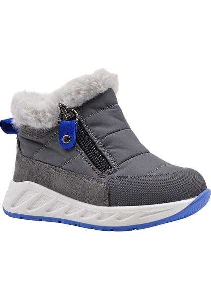 Waly Çift Fermuarlı Içi Peluş Kürklü Paraşüt Kumaş Erkek Çocuk Bot Füme