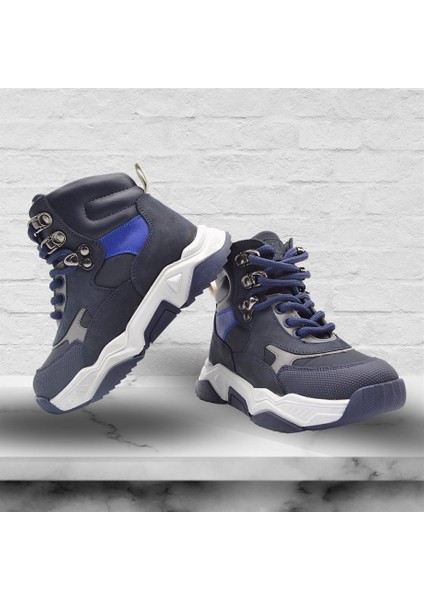 Drone Bağcıklı ve Fermuarlı Erkek Çocuk Bot Lacivert fiyatları