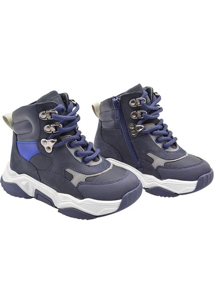 Drone Bağcıklı ve Fermuarlı Erkek Çocuk Bot Lacivert modelleri