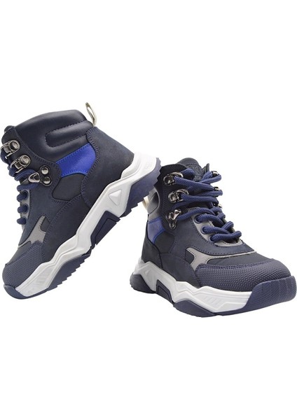 Drone Bağcıklı ve Fermuarlı Erkek Çocuk Bot Lacivert indirimleri