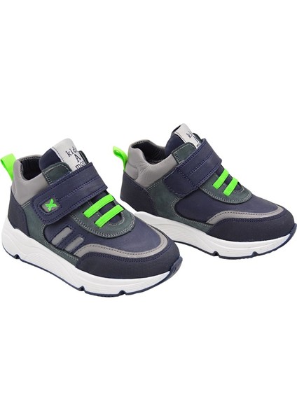 Extreme Tek Cırtlı Deri Erkek Çocuk Bot Lacivert modelleri