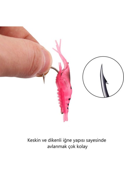 MSO Teknoloji Olta Balıkçılık 5cm - 1.3gr Silikon Mini Karides Çapari Yem