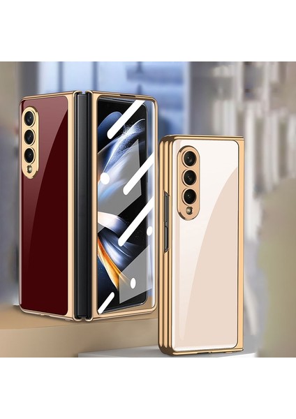 Samsung Galaxy Z Fold4 Için Gkk Entegre Cam Telefon Kılıfı - Altın (Yurt Dışından) fiyatları