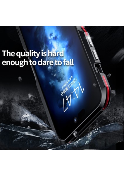 iPhone 14 Pro Max Için Metal Çerçeveli Telefon Kılıfı - Gümüş (Yurt Dışından) fırsatları