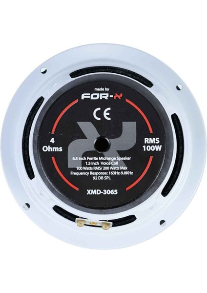 XMD-3065 Oto Araç Ses Sistemi Uyumlu Midrange 16 cm Hoparlör Midrange Spekar