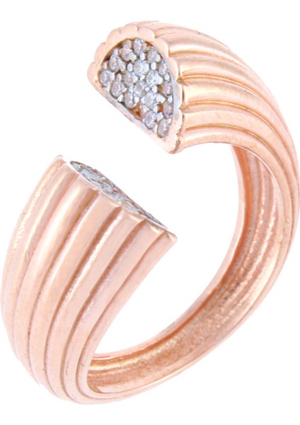 925 Ayar Gümüş Zirkon Taşlı Çizgisel Tasarım Yüzük fiyatları