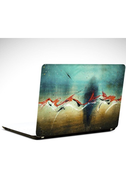 Soyut Siluet Laptop Sticker