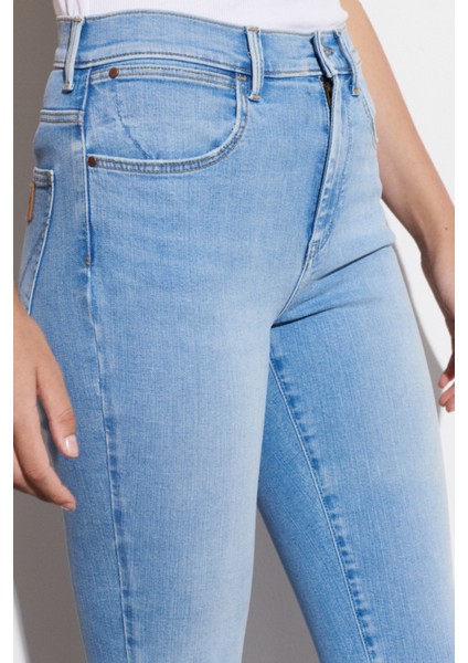 Skinny Fit Dar Kesim Yüksek Bel Esnek Jean Kot Pantolon