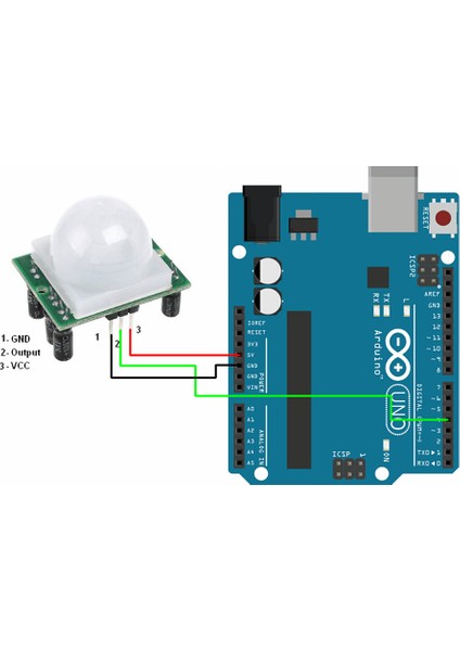 Roba HC-SR501 Pır Sensor Modül Hareket Algılama Sensor Modülü Kızılötesi Insan Canlı Algılayıcı Dedektör