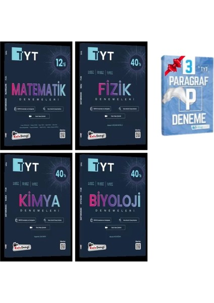 TYT Matematik 12'li Fizik Kimya ve Biyoloji 40'lı Deneme