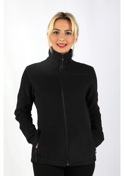 Polar Kadın Kol Fermuarlı Sweatshirt Siyah modelleri