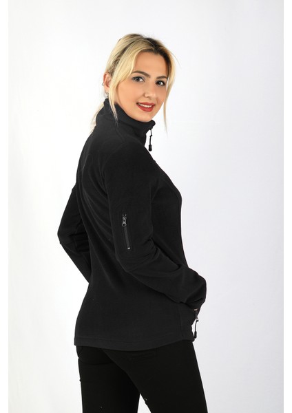 Polar Kadın Kol Fermuarlı Sweatshirt Siyah fırsatları