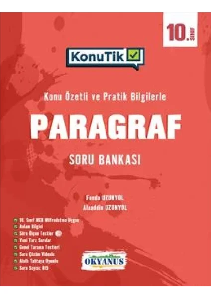 Okyanus Yayınları 10. Sınıf Konutik Paragraf Soru Bankası