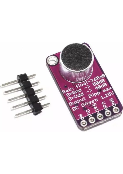 Roba MAX9814 Amplikatörlü Analog Mikrofon Modülü Ses Algılama Sensörü